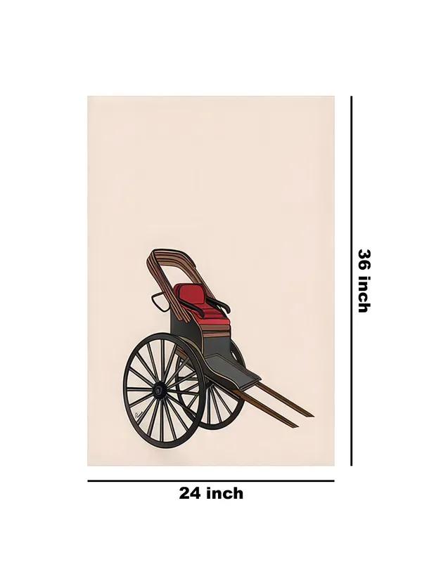 Antique_Cart_Illustration_Canvas-Wrapped_Painting_|_Minimalist_Modern_Art_|_Vintage_Charm_Decor