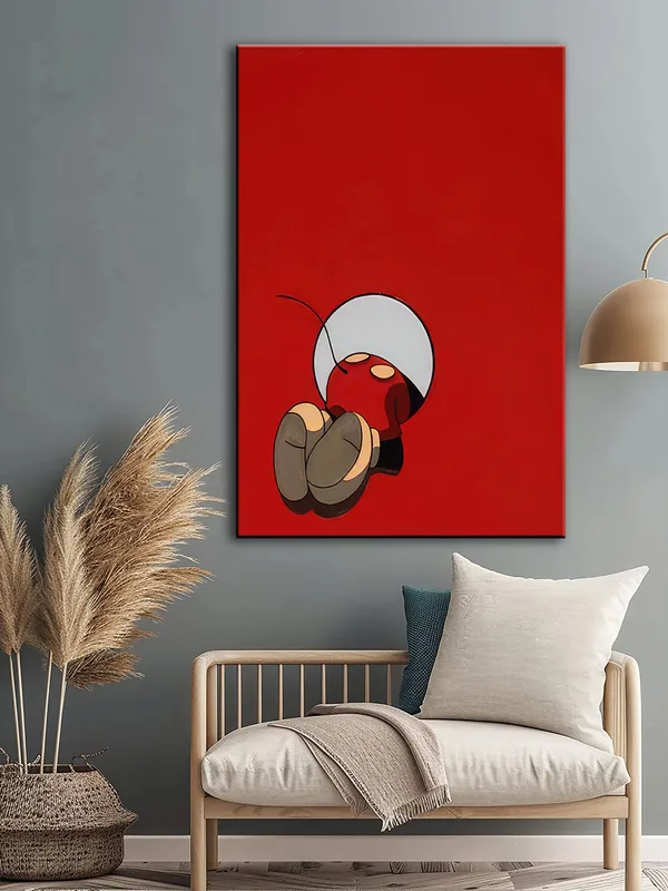 Abstract_Red_Canvas-Wrapped_Painting_–_Modern_Art_Decor_For_Home,_Office,_Hotels
