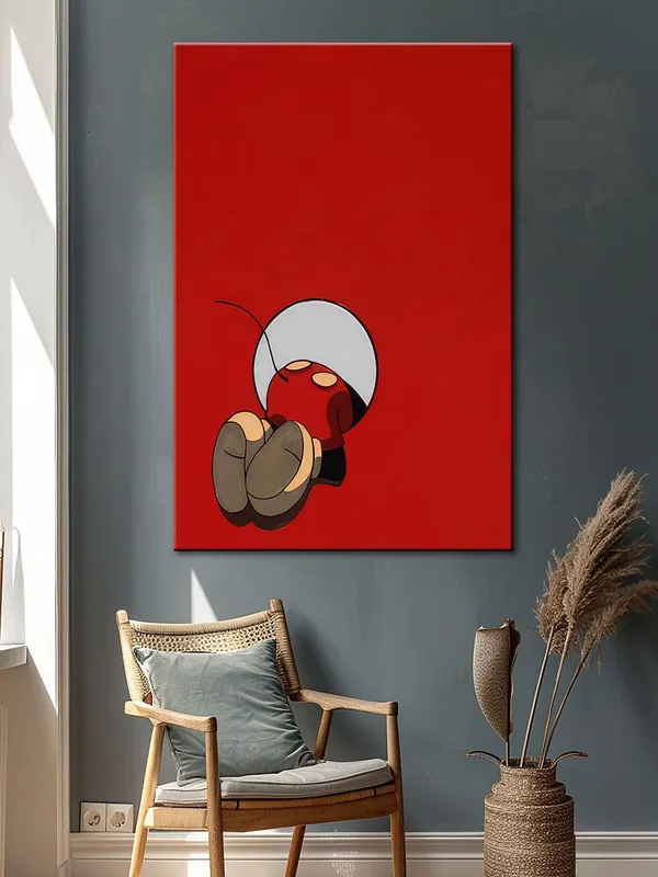 Abstract_Red_Canvas-Wrapped_Painting_–_Modern_Art_Decor_For_Home,_Office,_Hotels