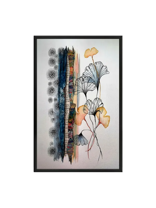 Box_Fiber_Frame_Abstract_Floral_&_Ginkgo_Leaf_Canvas-Wrapped_Art_–_Nature'S_Aesthetic_Wall_Decor