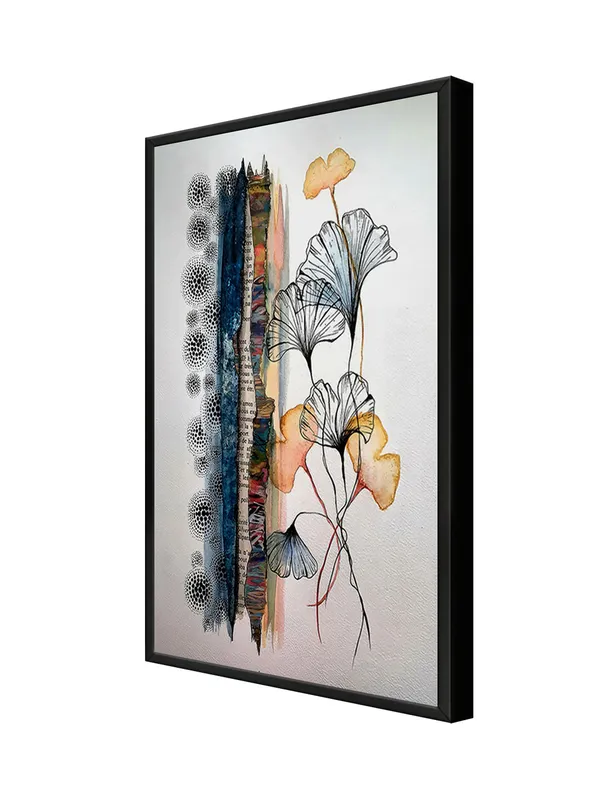 Box_Fiber_Frame_Abstract_Floral_&_Ginkgo_Leaf_Canvas-Wrapped_Art_–_Nature'S_Aesthetic_Wall_Decor