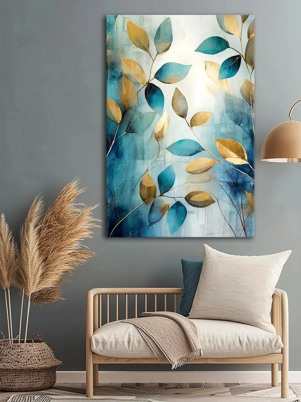Modern_Leaf_Canvas_Painting_In_Gold_And_Blue_Tones_-_Elegant_Wall_Art_For_Home_And_Office