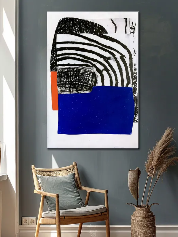 Bold_Abstract_Pattern_Canvas-Wrapped_Painting_–_Modern_Design_For_Living_Room,_Offices