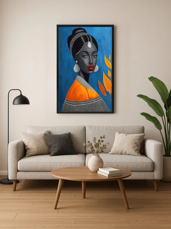 Box_Fiber_Frame_Elegant_Woman_Portrait_Canvas-Wrapped_Painting_–_Regal_Art_For_Homes_And_Offices