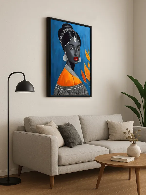 Box_Fiber_Frame_Elegant_Woman_Portrait_Canvas-Wrapped_Painting_–_Regal_Art_For_Homes_And_Offices
