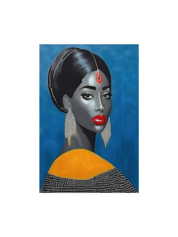 Striking_Portrait_With_Red_Accents_Canvas-Wrapped_Painting_–_Sophisticated_Wall_Art