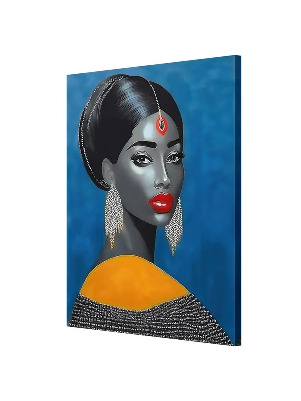Striking_Portrait_With_Red_Accents_Canvas-Wrapped_Painting_–_Sophisticated_Wall_Art