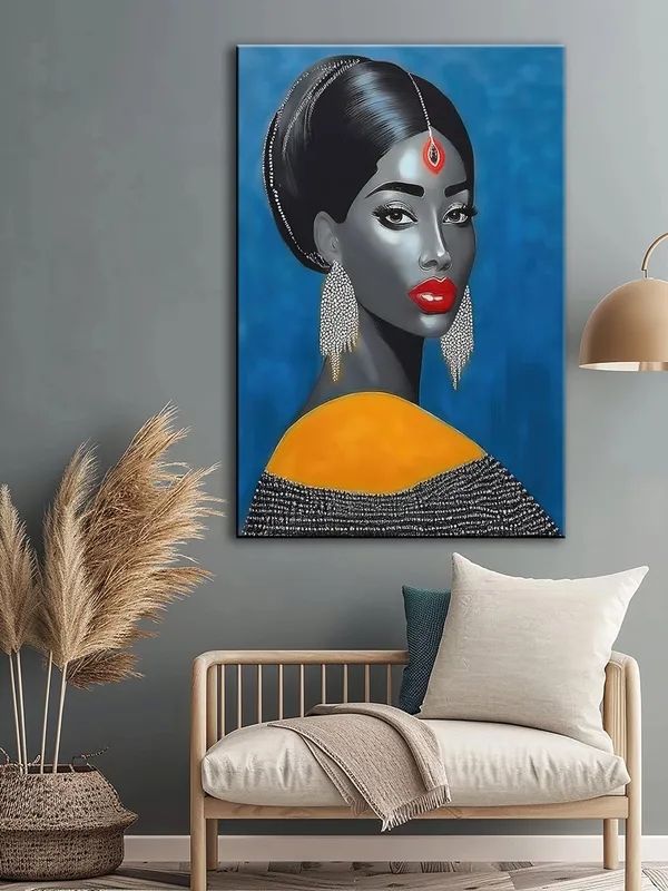 Striking_Portrait_With_Red_Accents_Canvas-Wrapped_Painting_–_Sophisticated_Wall_Art