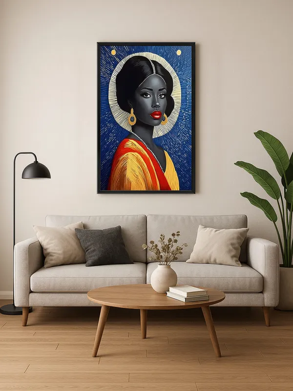 Box_Fiber_Frame_Ethnic_Beauty_Canvas-Wrapped_Painting_–_Bold_Art_For_Living_Room,_Bedrooms,_Hotels