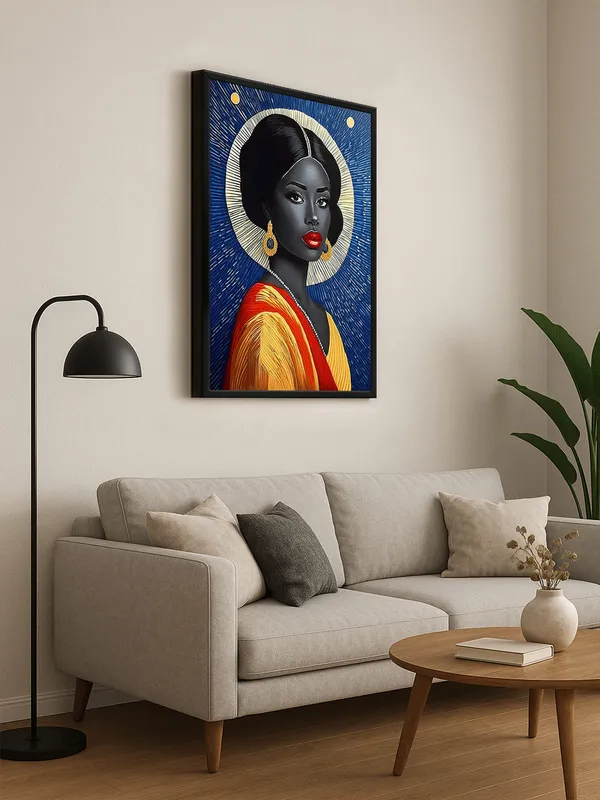 Box_Fiber_Frame_Ethnic_Beauty_Canvas-Wrapped_Painting_–_Bold_Art_For_Living_Room,_Bedrooms,_Hotels