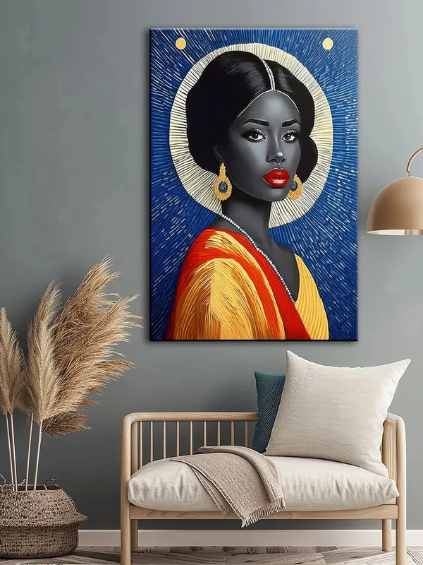 Ethnic_Beauty_Canvas-Wrapped_Painting_–_Bold_Art_For_Living_Room,_Bedrooms,_Hotels