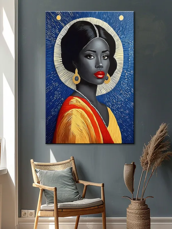 Ethnic_Beauty_Canvas-Wrapped_Painting_–_Bold_Art_For_Living_Room,_Bedrooms,_Hotels