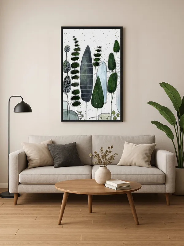 Box_Fiber_Frame_Modern_Canvas-Wrapped_Abstract_Botanical_Art_-_Inch_-_Minimalist_Green_Leaf_Art_Decor