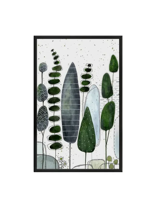 Box_Fiber_Frame_Modern_Canvas-Wrapped_Abstract_Botanical_Art_-_Inch_-_Minimalist_Green_Leaf_Art_Decor