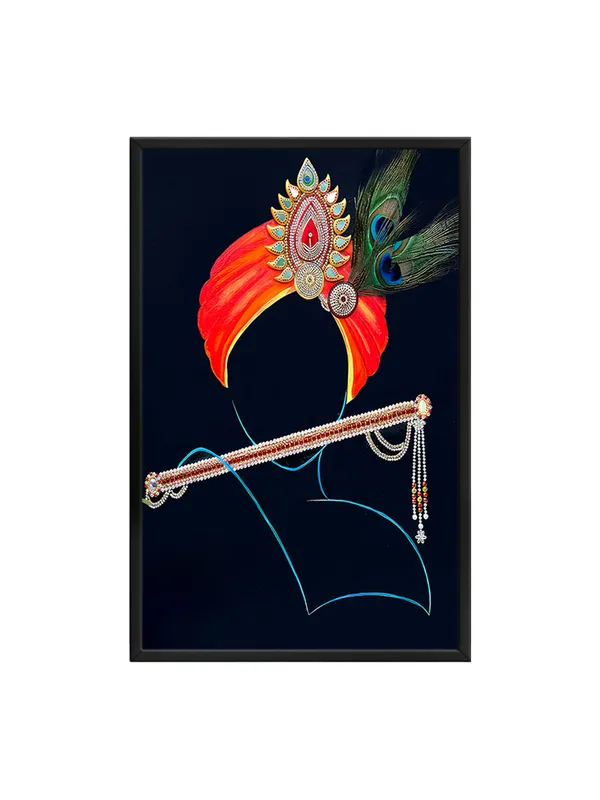 Box_Fiber_Frame_Krishna_Inspired_Canvas-Wrapped_Abstract_Art_-_Inch_-_Religious_Wall_Decor