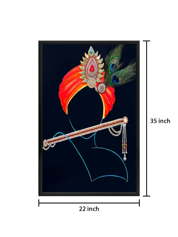 Box_Fiber_Frame_Krishna_Inspired_Canvas-Wrapped_Abstract_Art_-_Inch_-_Religious_Wall_Decor