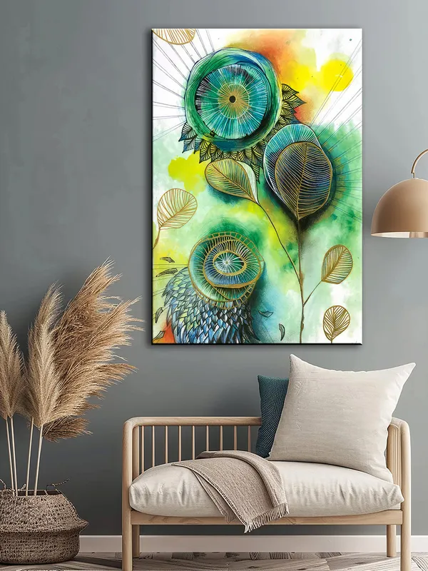 Floral_Abstract_Canvas_Wall_Art_-_Inch_-_Bright,_Contemporary_Green_Tones