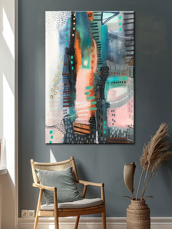 Geometric_Abstract_Canvas_Wall_Art_-_Inch_-_Minimalist_Black_And_Orange_Art