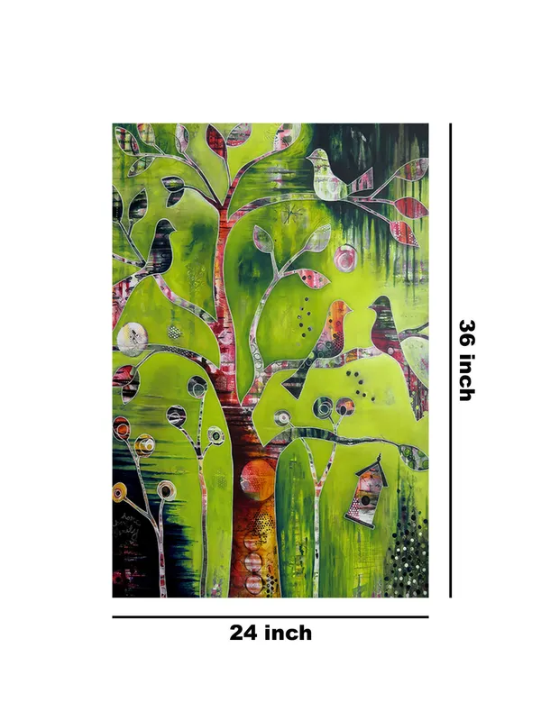 Vibrant_Birds_On_Tree_Canvas-Wrapped_Painting_-_Nature_Inspired_Art_For_Home_And_Office_Decor