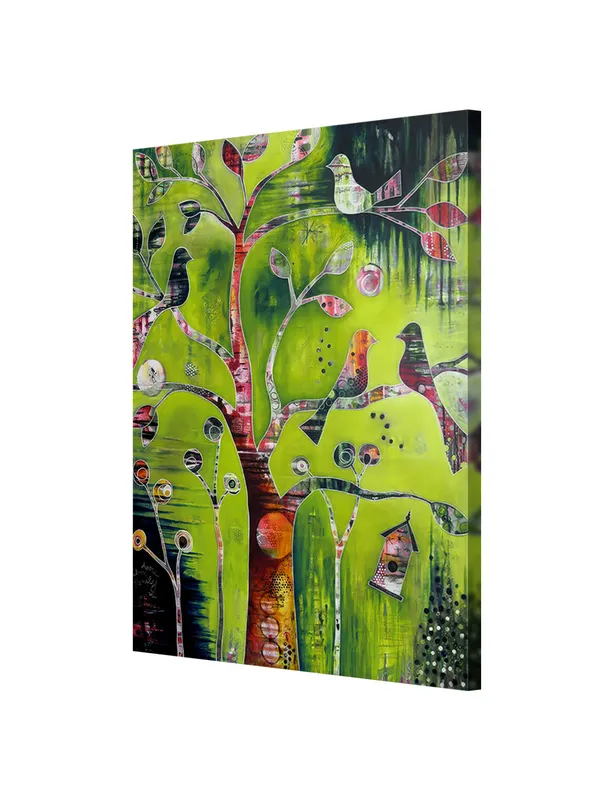 Vibrant_Birds_On_Tree_Canvas-Wrapped_Painting_-_Nature_Inspired_Art_For_Home_And_Office_Decor