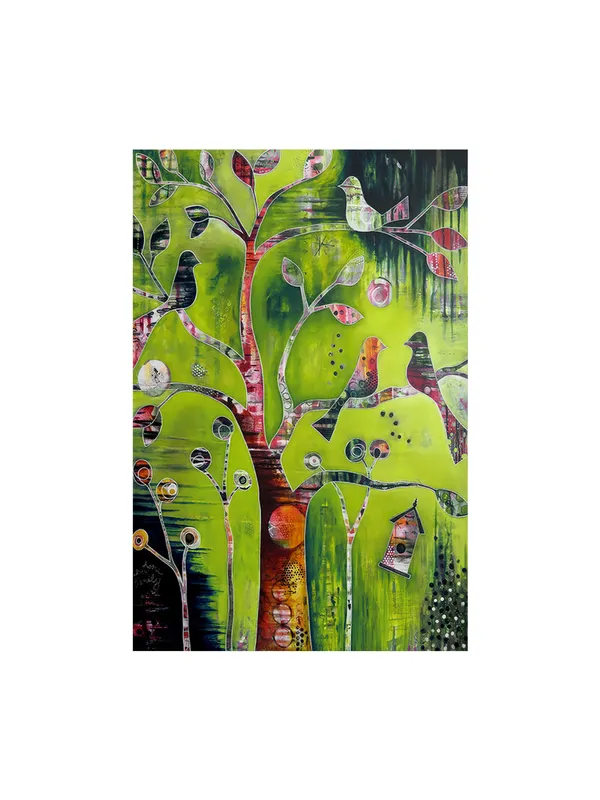 Vibrant_Birds_On_Tree_Canvas-Wrapped_Painting_-_Nature_Inspired_Art_For_Home_And_Office_Decor