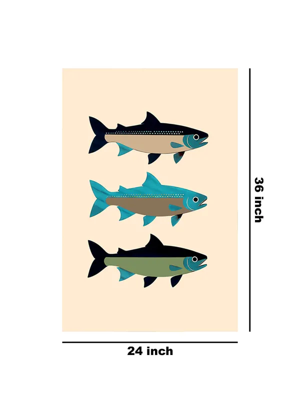 Three_Fishes_Canvas-Wrapped_Painting_-_Contemporary_Art_For_Coastal_And_Nautical_Interiors