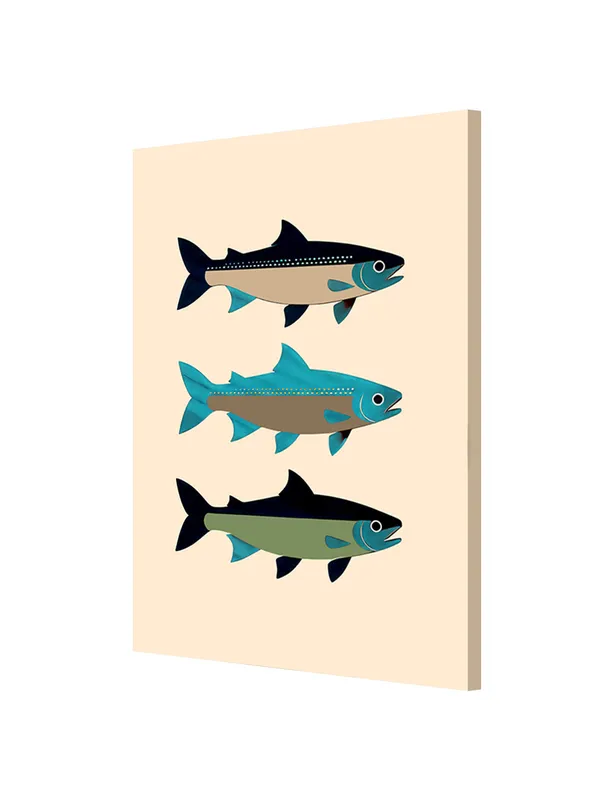 Three_Fishes_Canvas-Wrapped_Painting_-_Contemporary_Art_For_Coastal_And_Nautical_Interiors