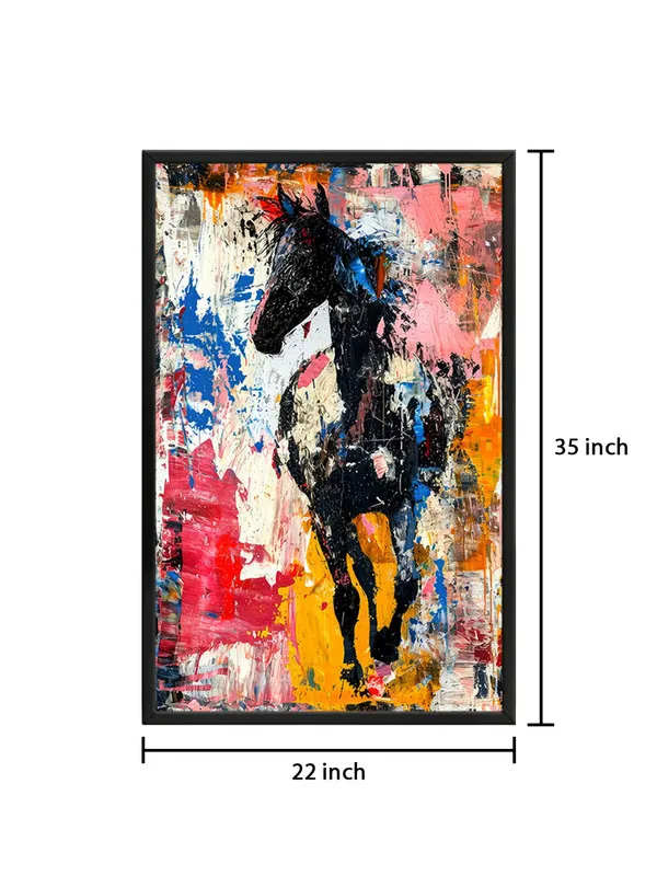 Box_Fiber_Frame_Running_Horse_Canvas-Wrapped_Painting_-_A_Dynamic,_Expressive_Painting_For_Art_Enthusiasts