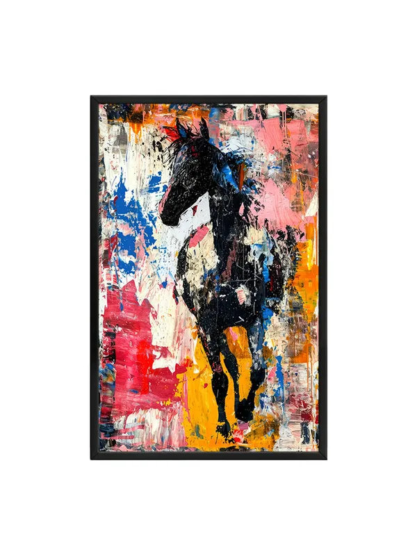 Box_Fiber_Frame_Running_Horse_Canvas-Wrapped_Painting_-_A_Dynamic,_Expressive_Painting_For_Art_Enthusiasts
