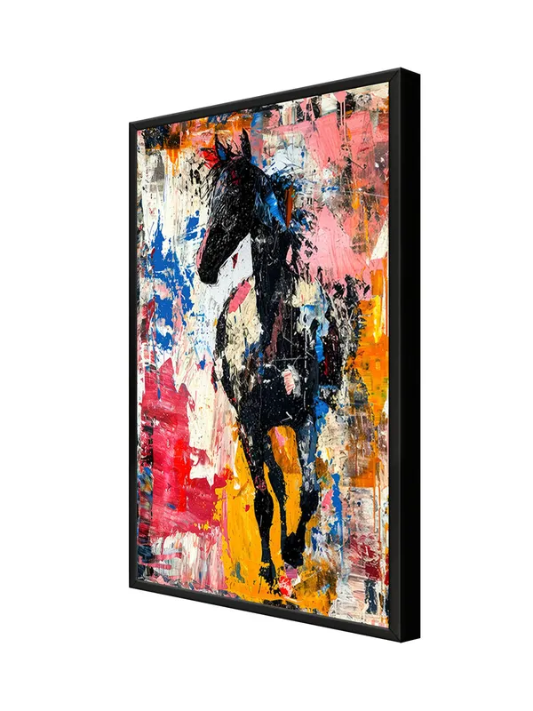 Box_Fiber_Frame_Running_Horse_Canvas-Wrapped_Painting_-_A_Dynamic,_Expressive_Painting_For_Art_Enthusiasts