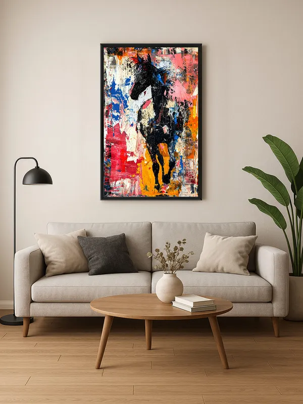 Box_Fiber_Frame_Running_Horse_Canvas-Wrapped_Painting_-_A_Dynamic,_Expressive_Painting_For_Art_Enthusiasts