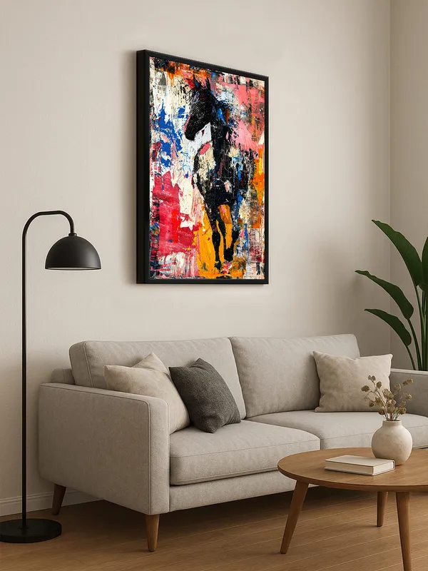 Box_Fiber_Frame_Running_Horse_Canvas-Wrapped_Painting_-_A_Dynamic,_Expressive_Painting_For_Art_Enthusiasts