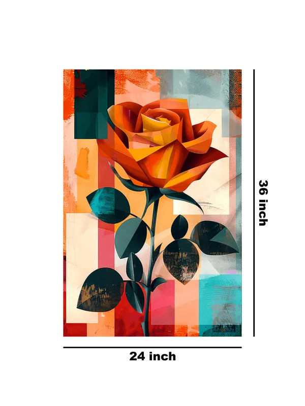 Rose_Canvas-Wrapped_Painting_-_Floral_Modern_Art_For_Living_Room_Or_Office