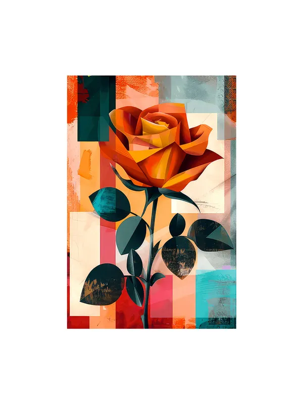 Rose_Canvas-Wrapped_Painting_-_Floral_Modern_Art_For_Living_Room_Or_Office
