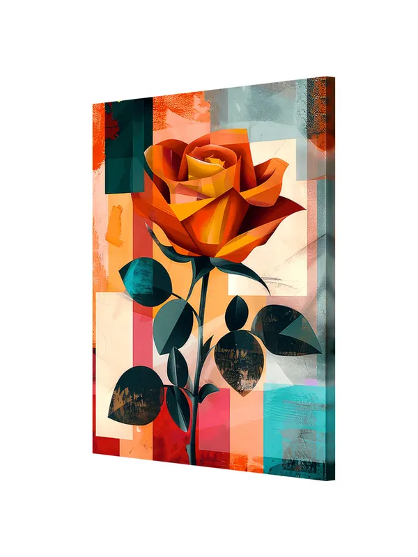 Rose_Canvas-Wrapped_Painting_-_Floral_Modern_Art_For_Living_Room_Or_Office
