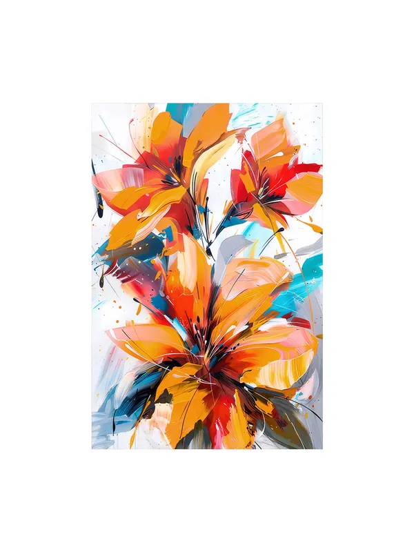 Vibrant_Floral_Explosion_Canvas-Wrapped_Painting_-_Bold_Flower_Artwork_For_Living_Room,_Bedroom,_Office