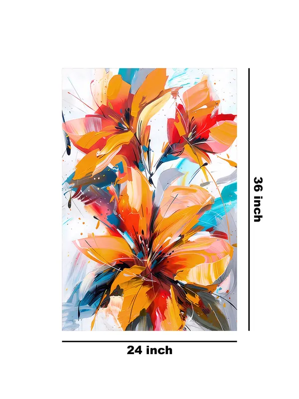 Vibrant_Floral_Explosion_Canvas-Wrapped_Painting_-_Bold_Flower_Artwork_For_Living_Room,_Bedroom,_Office