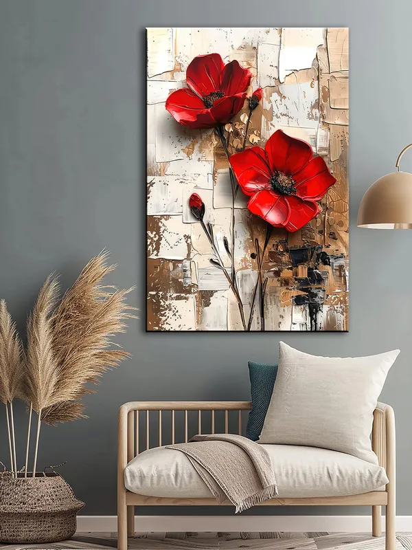 Modern_Red_Flower_Canvas-Wrapped_Painting_-_Textured_Floral_Art_For_Home_Decor