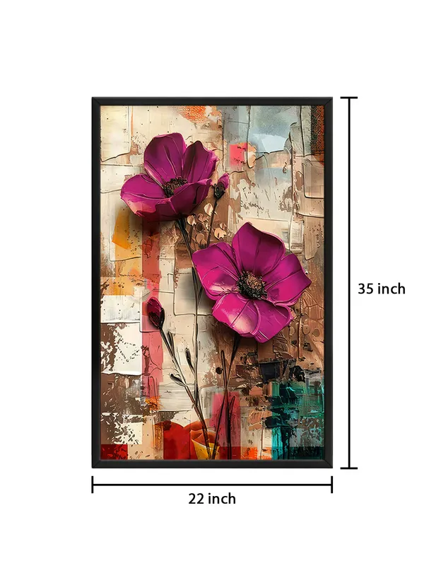Box_Fiber_Frame_Contemporary_Pink_Poppies_Canvas-Wrapped_Painting_-_Unique_Floral_Wall_Art_For_Home