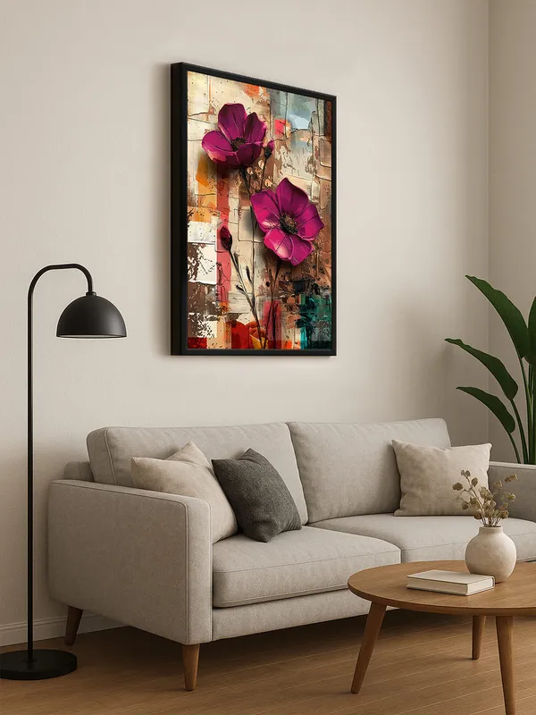 Box_Fiber_Frame_Contemporary_Pink_Poppies_Canvas-Wrapped_Painting_-_Unique_Floral_Wall_Art_For_Home