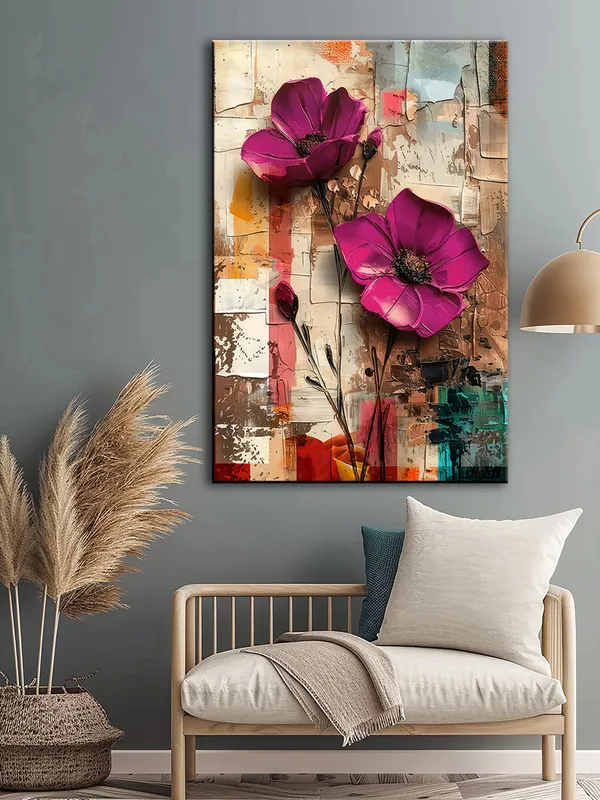 Contemporary_Pink_Poppies_Canvas-Wrapped_Painting_-_Unique_Floral_Wall_Art_For_Home