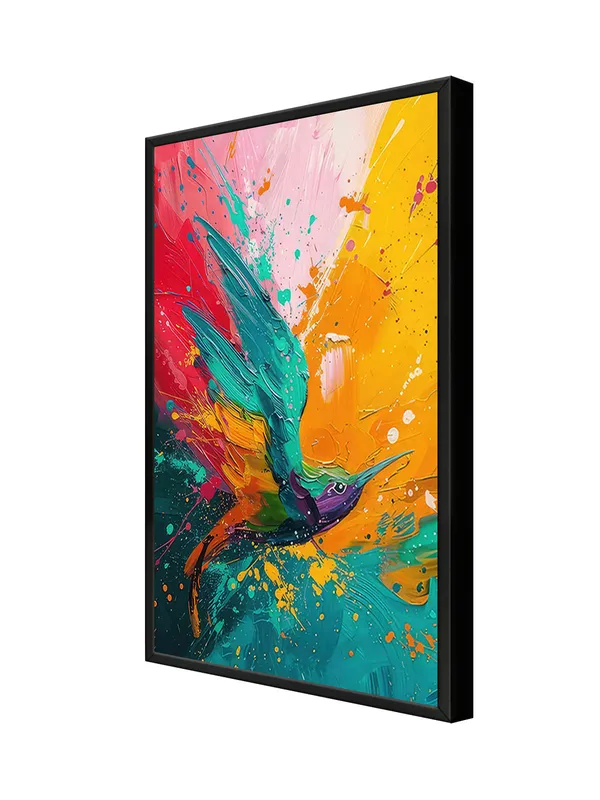 Box_Fiber_Frame_Dynamic_Hummingbird_In_Flight_Canvas-Wrapped_Painting_-_Abstract_Bird_Art_For_Living_Spaces
