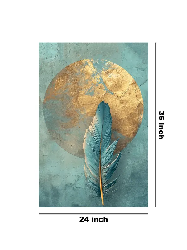 Feather_Canvas_Painting_With_Gold_And_Turquoise_Accents_-_Modern_Wall_Art_For_Elegant_Interiors