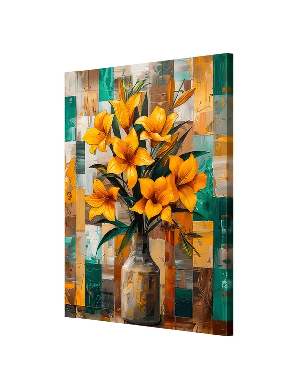 Bright_Lilies_Vase_Canvas-Wrapped_Painting_-_Lush_Floral_Art_For_Interiors