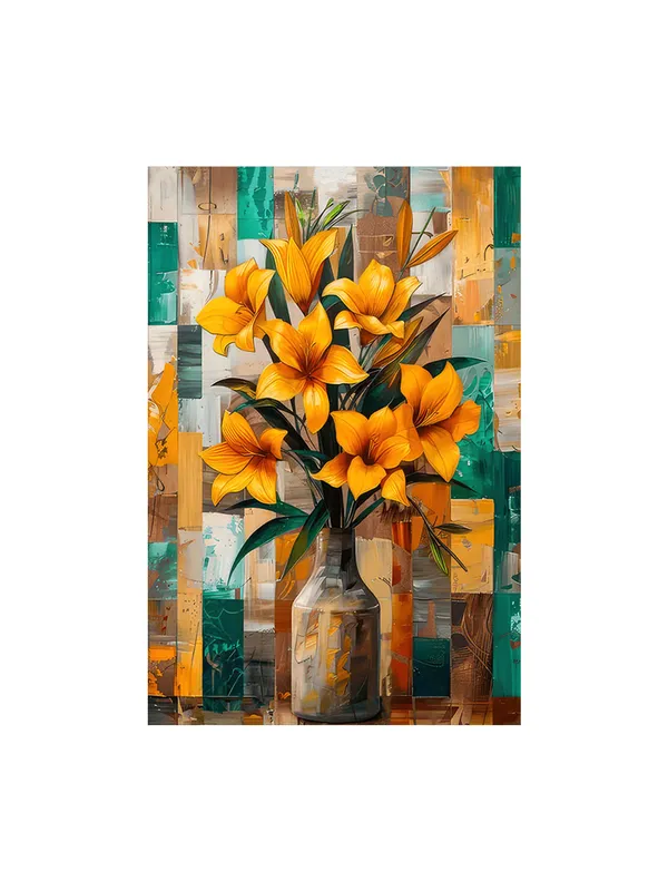 Bright_Lilies_Vase_Canvas-Wrapped_Painting_-_Lush_Floral_Art_For_Interiors
