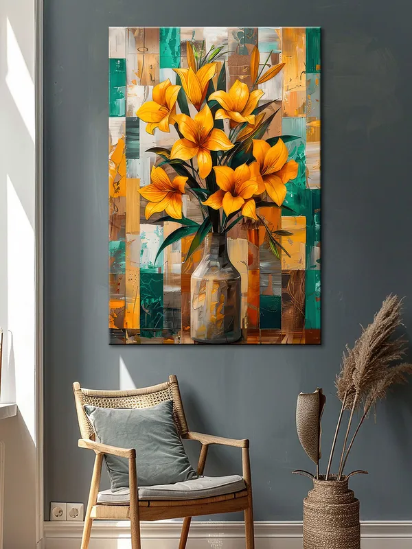 Bright_Lilies_Vase_Canvas-Wrapped_Painting_-_Lush_Floral_Art_For_Interiors