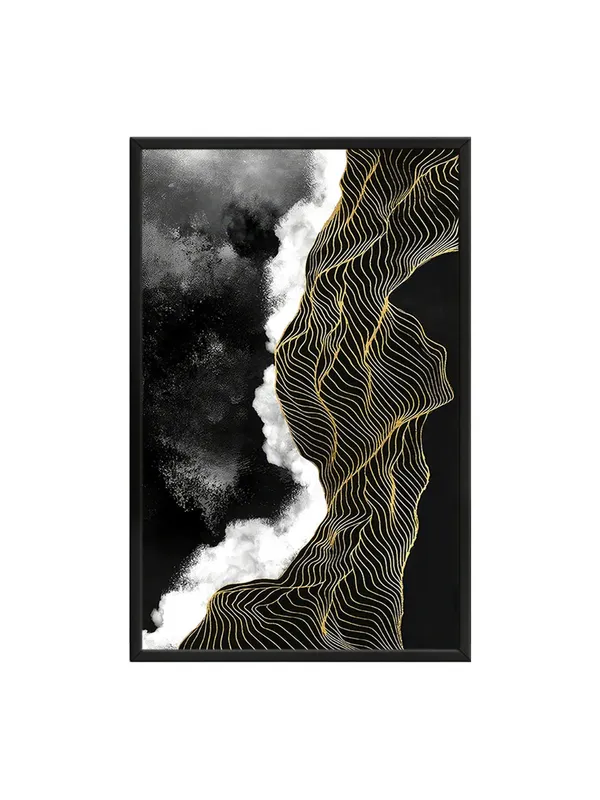 Box_Fiber_Frame_Abstract_Black_And_White_Canvas_Art_With_Golden_Lines_-_Contemporary_Wall_Decor_For_Elegant_Homes