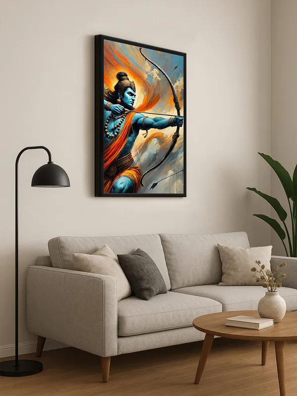 Box_Fiber_Frame_Lord_Rama_Archery_Canvas_Art_-_Dynamic_Wall_Decor_For_Spiritual_And_Devotional_Spaces
