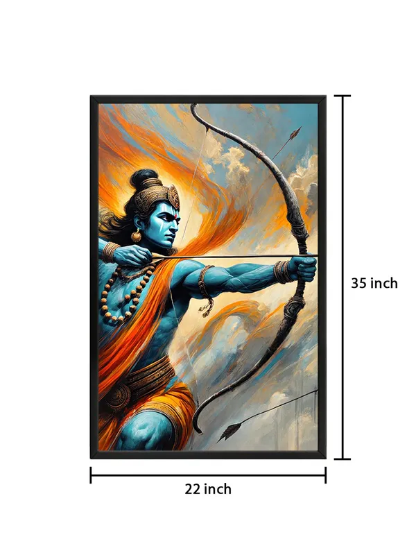 Box_Fiber_Frame_Lord_Rama_Archery_Canvas_Art_-_Dynamic_Wall_Decor_For_Spiritual_And_Devotional_Spaces