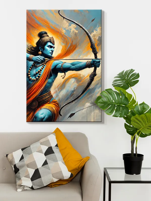 Lord_Rama_Archery_Canvas_Art_-_Dynamic_Wall_Decor_For_Spiritual_And_Devotional_Spaces